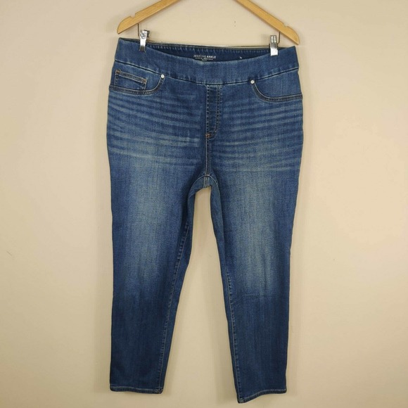 Chico's Denim - Chico's Jegging Ankle Skinny Jeans Pull On Dark Wash 12 R Womens